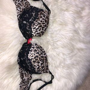 VS Very Sexy push up leopard print lace bra